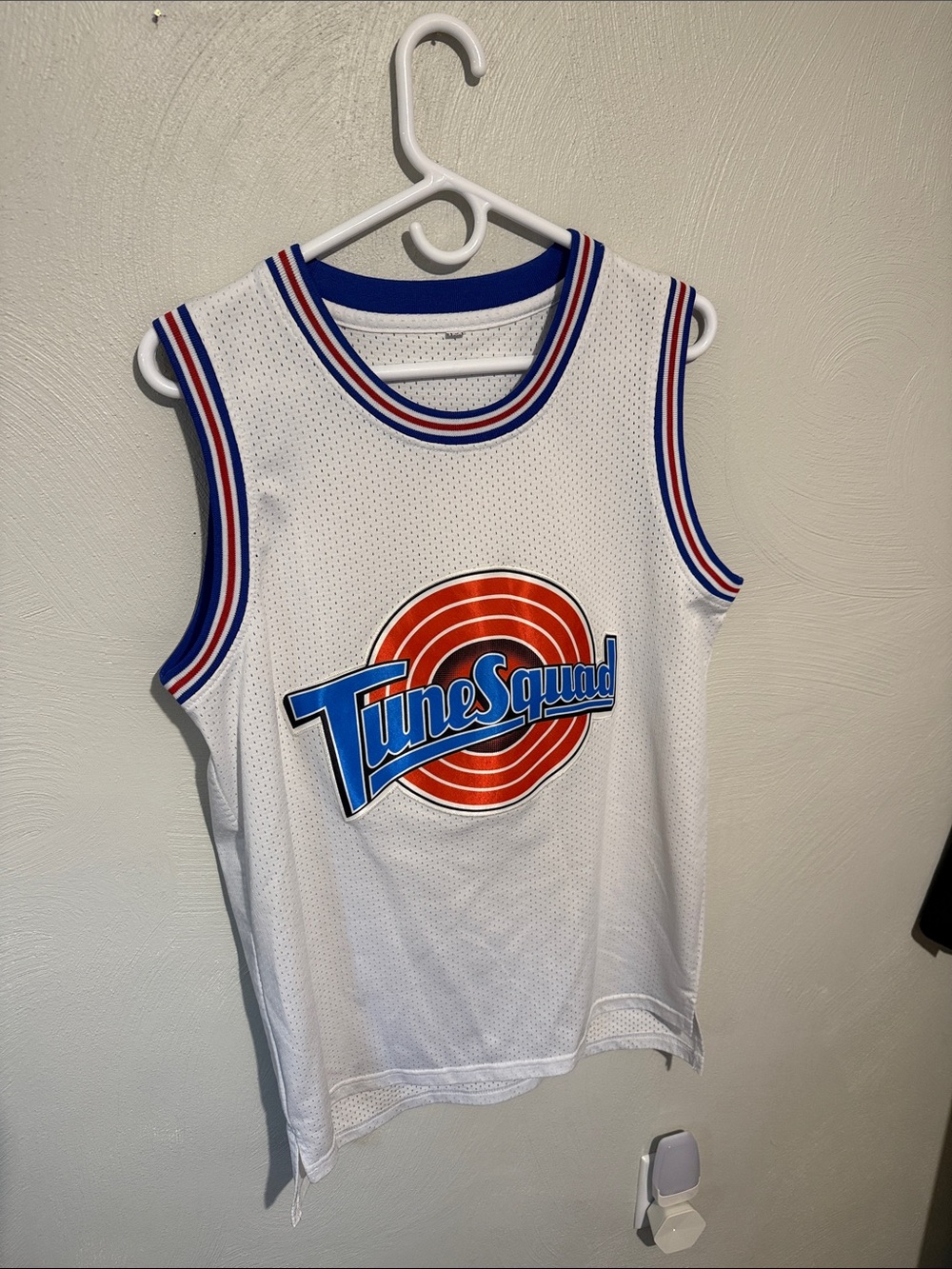 Tune Squad White Basketball Jersey Tank
